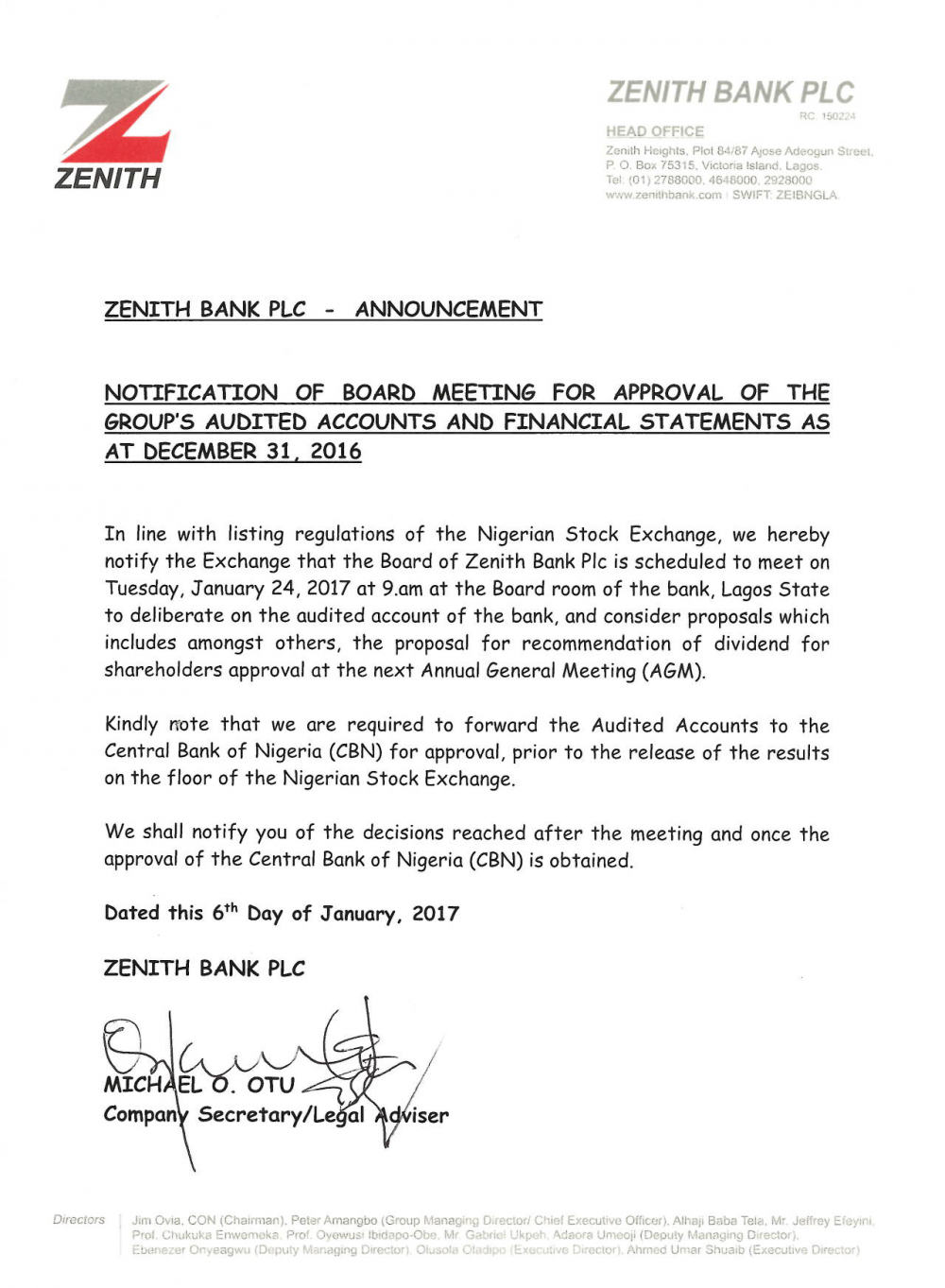 Zenith Bank Final Dividend 2024 Sioux Celestyn